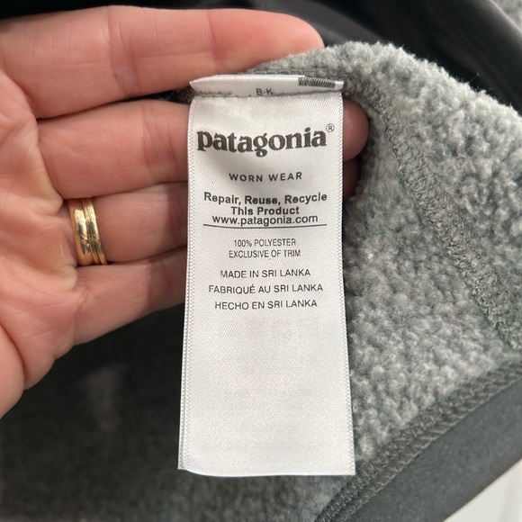 Patagonia Sweater Vest Mens Large Better Sweater Full Zip Fleece Embroidery Logo - Picture 7 of 9